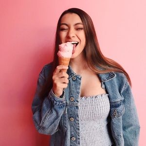 Brandy Melville light blue Smocked Cleo Tube Top